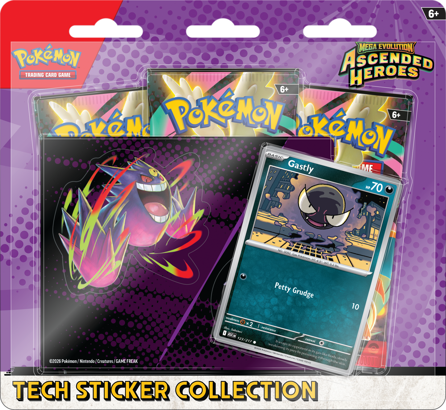 Tech Sticker Collection Gastly Ascended Heroes - ESPAÑOL - Megaevolution Pokemon TCG