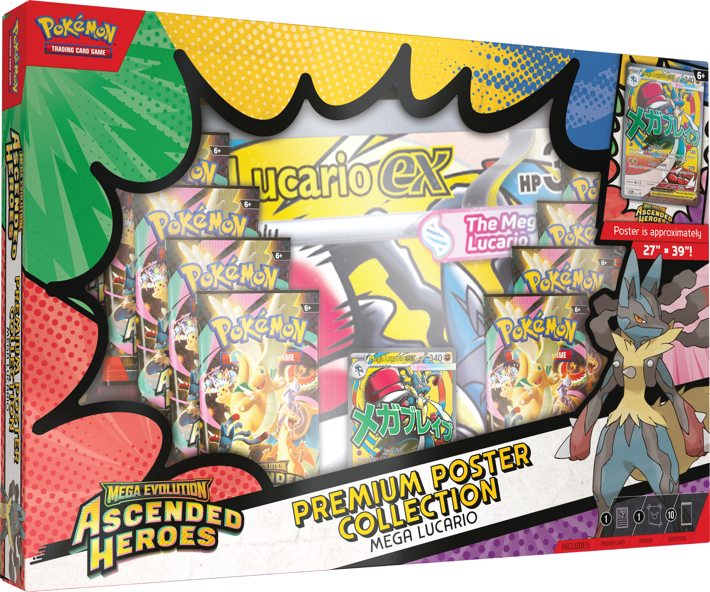 Premium Poster Collection Lucario Ascended Heroes - ESPAÑOL - Megaevolution Pokemon TCG