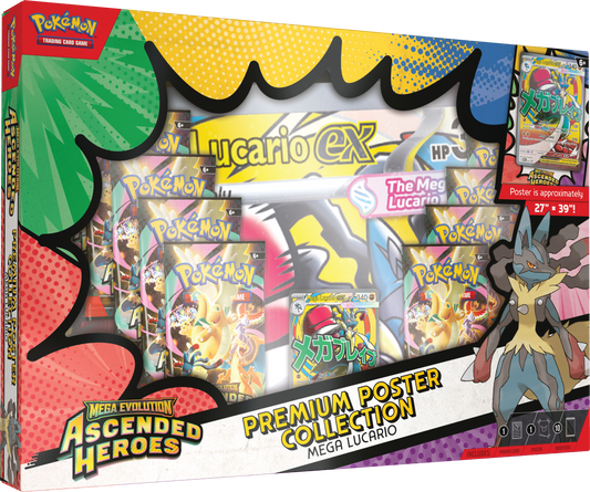 Premium Poster Collection Lucario Ascended Heroes - ESPAÑOL - Megaevolution Pokemon TCG