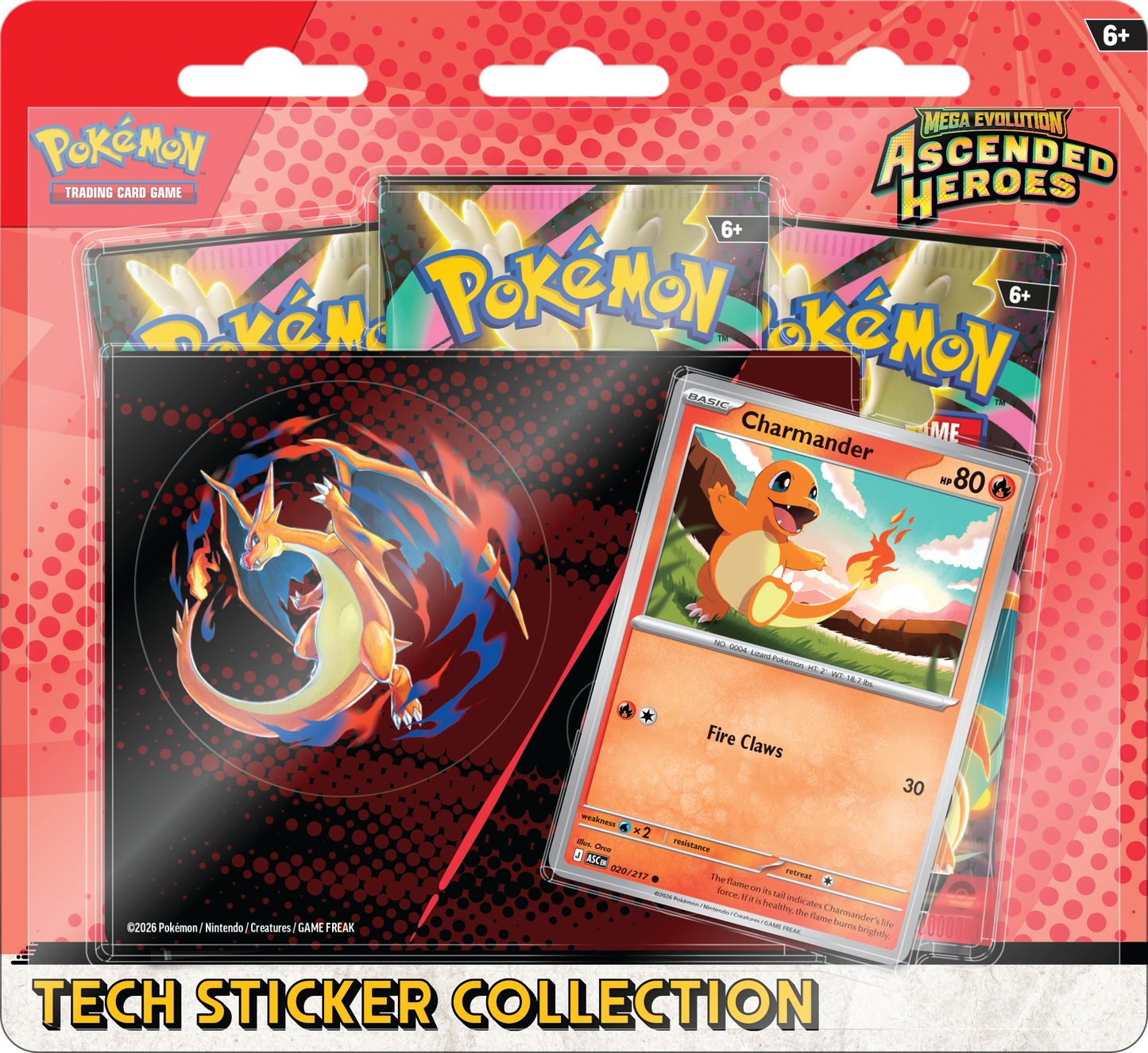 Tech Sticker Collection Charmander Ascended Heroes - ESPAÑOL - Megaevolution Pokemon TCG