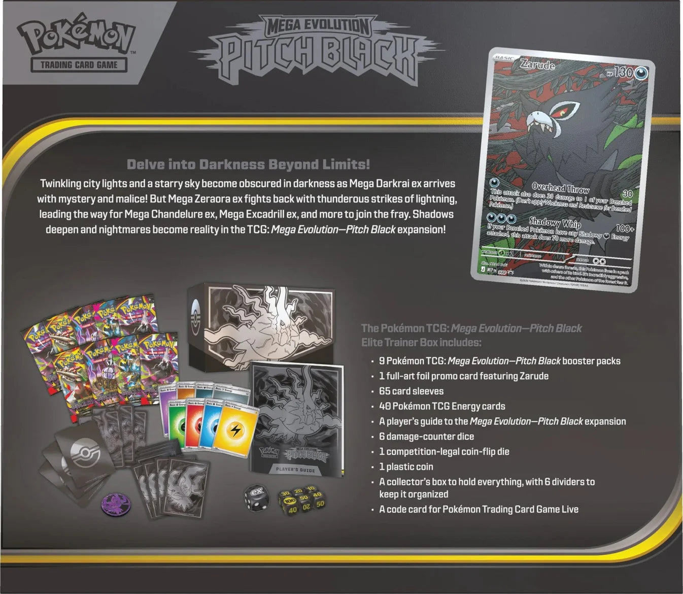PREVENTA - Elite Trainer Box Pitch Black - ESPAÑOL - Megaevolution Pokemon TCG